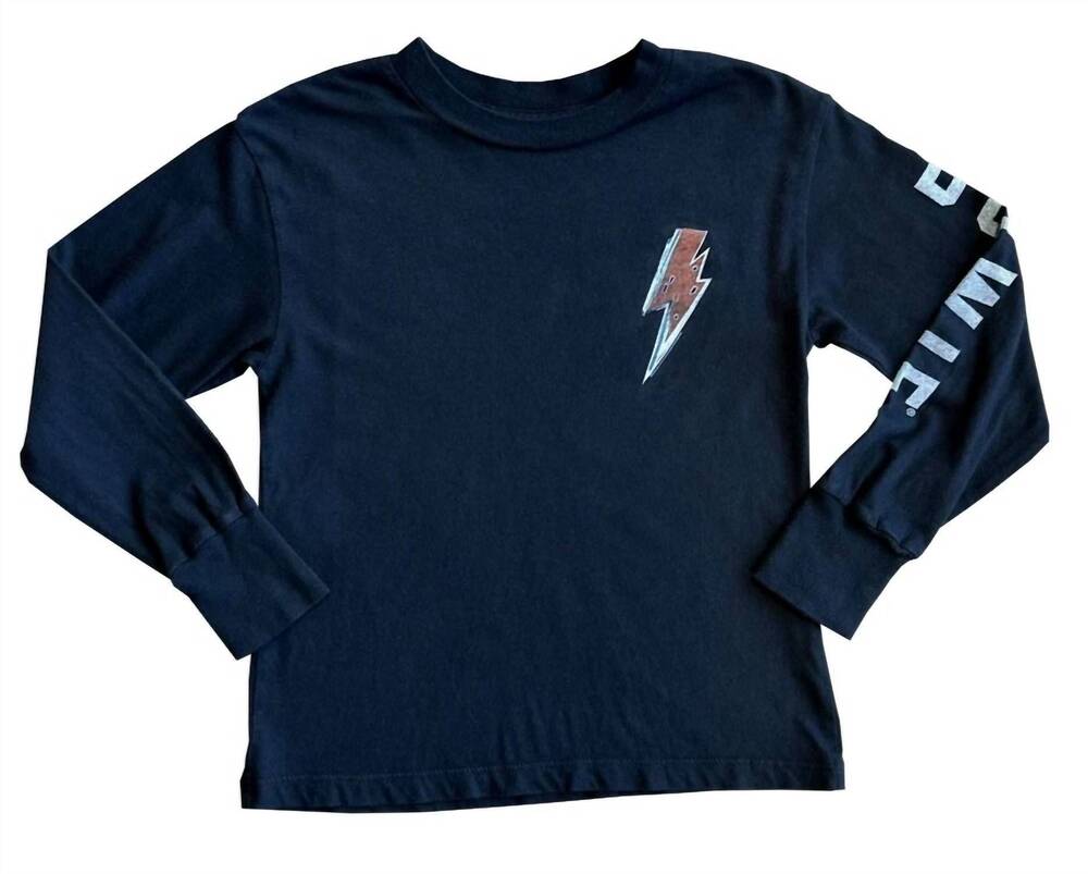 NEW ROWDY SPROUT boys bowie bolt long sleeve tee in navy